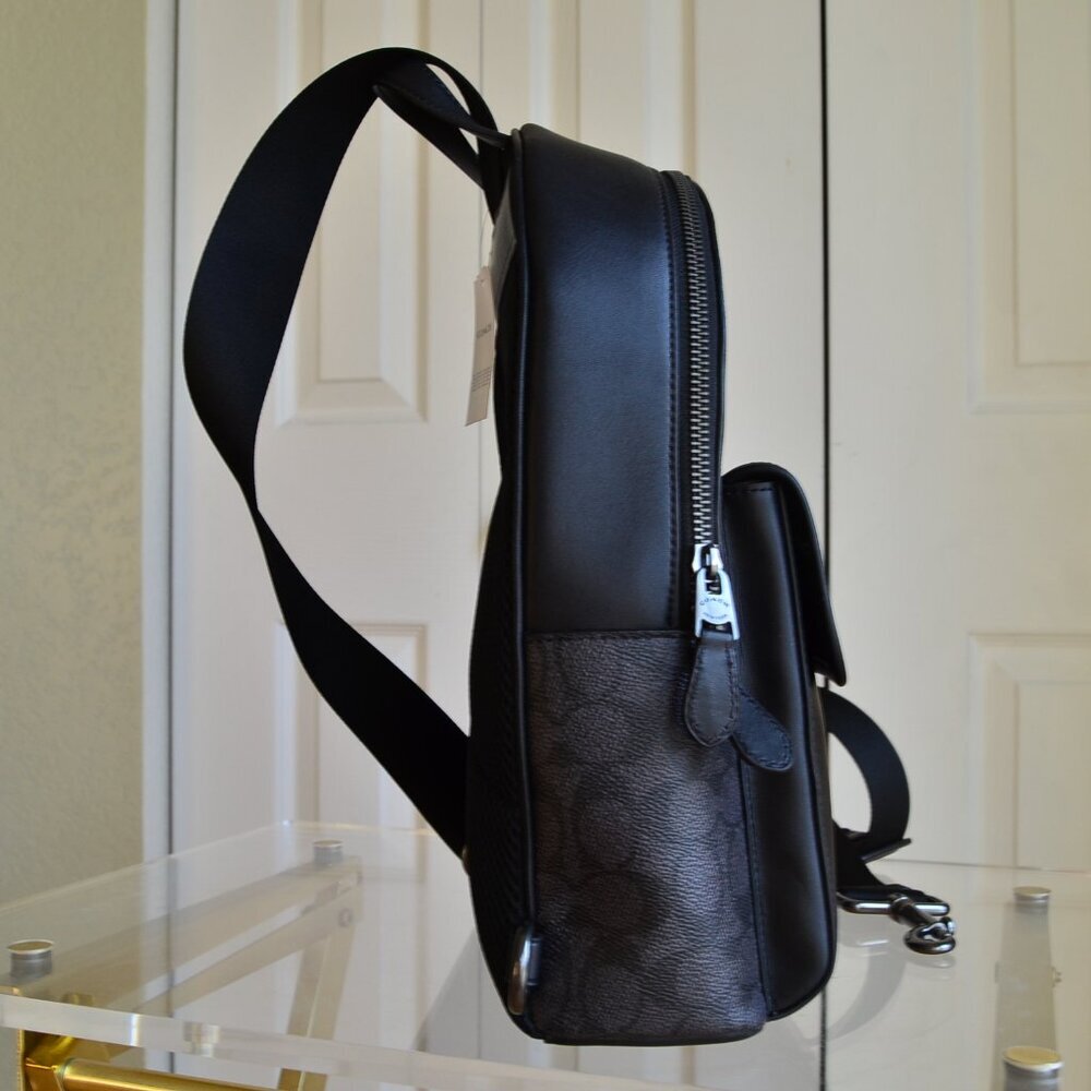 Coach  CAJ92 Turnlock Sling Pack In Signature Canvas - Picture 5 of 16